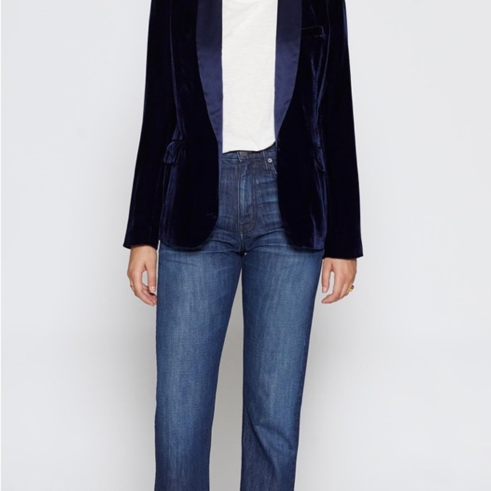 Joie Velvet Navy Blazer